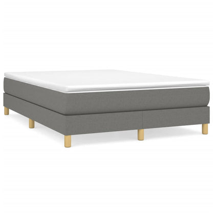 Box Spring Bed Frame Dark Grey Double Fabric (UK/IE/FI/NO only)
