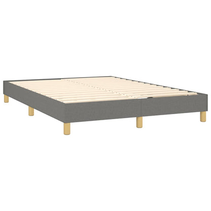 Box Spring Bed Frame Dark Grey Double Fabric (UK/IE/FI/NO only)