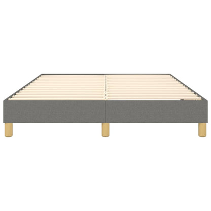 Box Spring Bed Frame Dark Grey Double Fabric (UK/IE/FI/NO only)