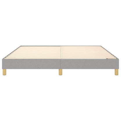 Box Spring Bed Frame Light Grey Super King Fabric