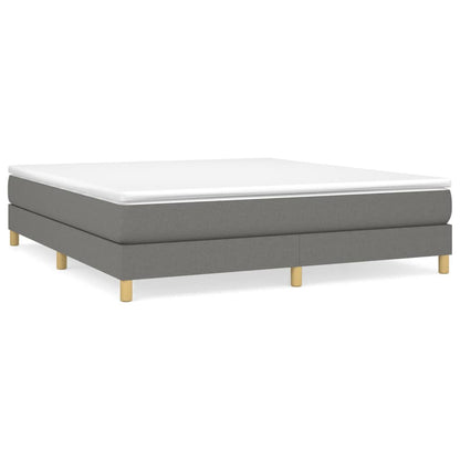 Box Spring Bed Frame Dark Grey Super King Fabric (UK/IE/FI/NO only)