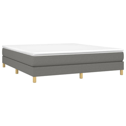 Box Spring Bed Frame Dark Grey Super King Fabric (UK/IE/FI/NO only)