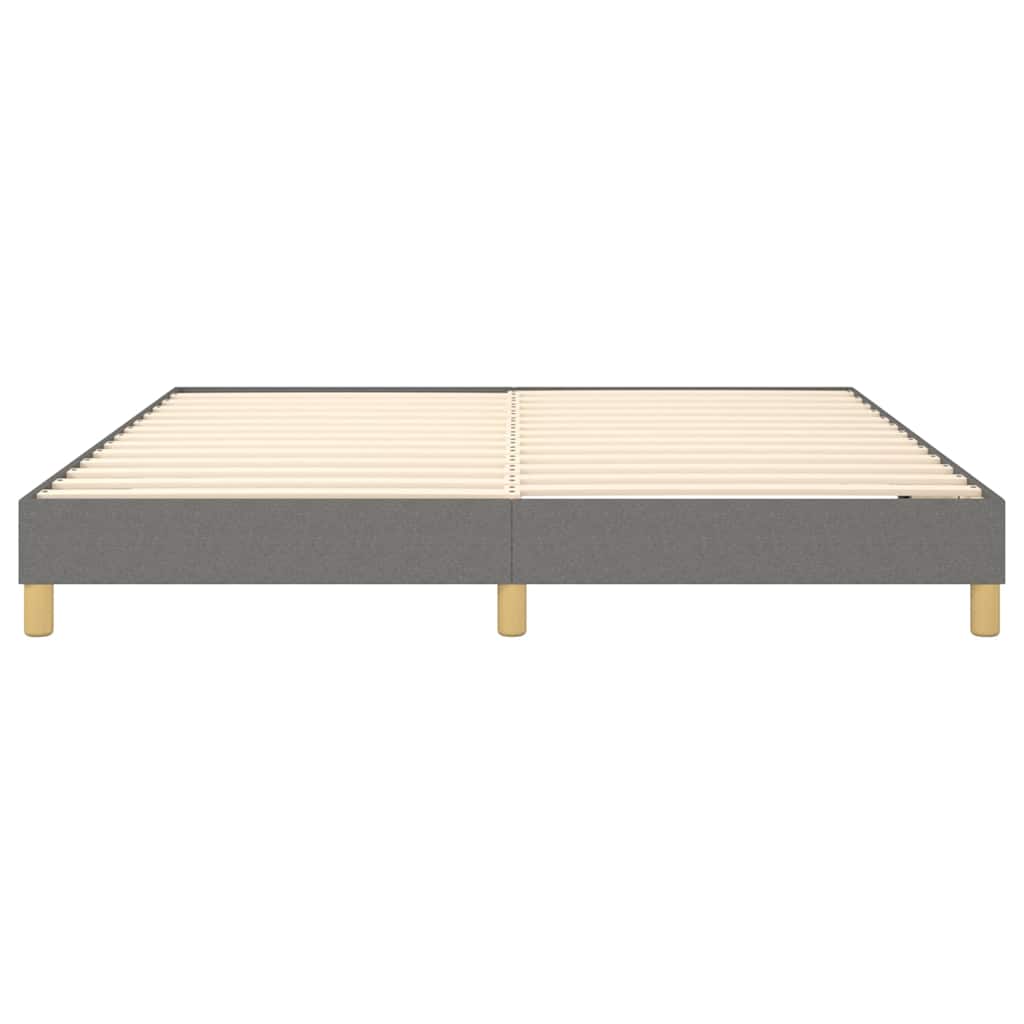 Box Spring Bed Frame Dark Grey Super King Fabric