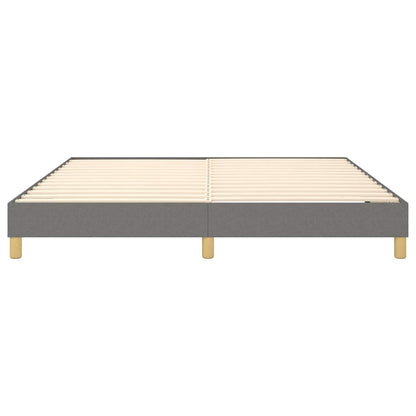 Box Spring Bed Frame Dark Grey Super King Fabric