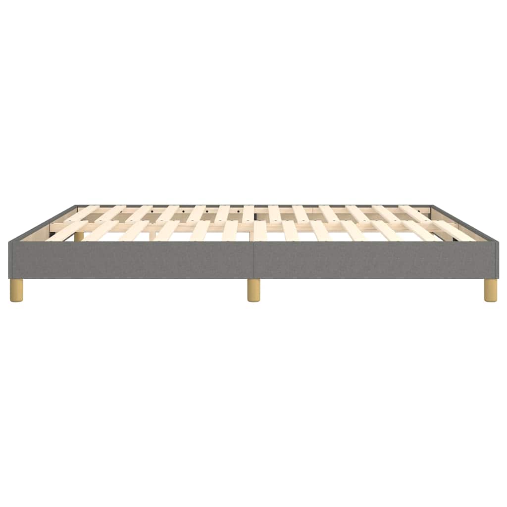 Box Spring Bed Frame Dark Grey Super King Fabric