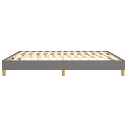 Box Spring Bed Frame Dark Grey Super King Fabric