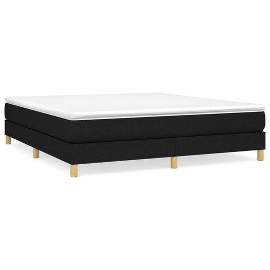 Box Spring Bed Frame Black Super King Fabric (UK/IE/FI/NO only)