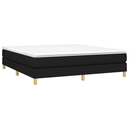 Box Spring Bed Frame Black Super King Fabric (UK/IE/FI/NO only)