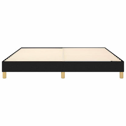 Box Spring Bed Frame Black Super King Fabric