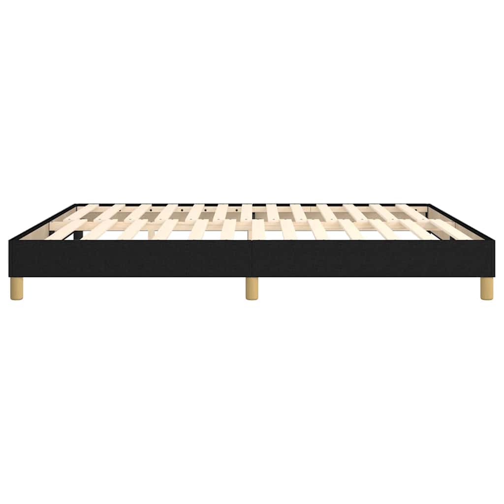 Box Spring Bed Frame Black Super King Fabric
