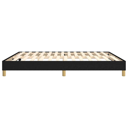 Box Spring Bed Frame Black Super King Fabric