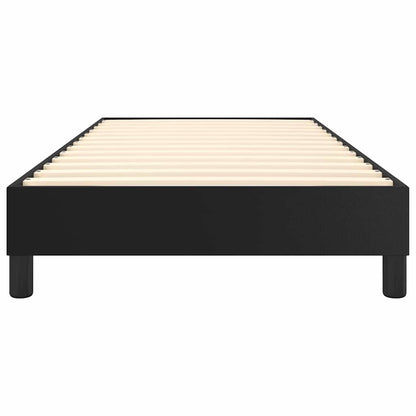 Box Spring Bed Frame Black Single Faux Leather