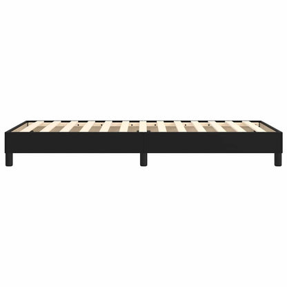 Box Spring Bed Frame Black Single Faux Leather