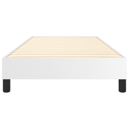 Box Spring Bed Frame White Single Faux Leather (UK/IE/FI/NO only)