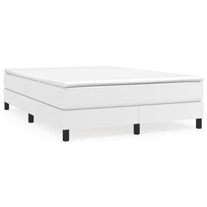 Box Spring Bed Frame White Double Faux Leather (UK/IE/FI/NO only)