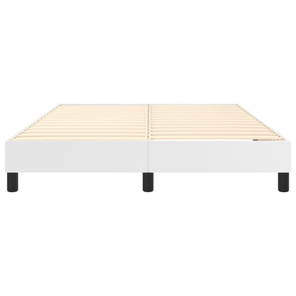 Box Spring Bed Frame White Double Faux Leather (UK/IE/FI/NO only)