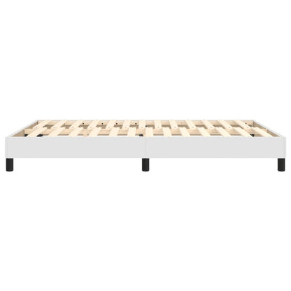 Box Spring Bed Frame White Double Faux Leather (UK/IE/FI/NO only)