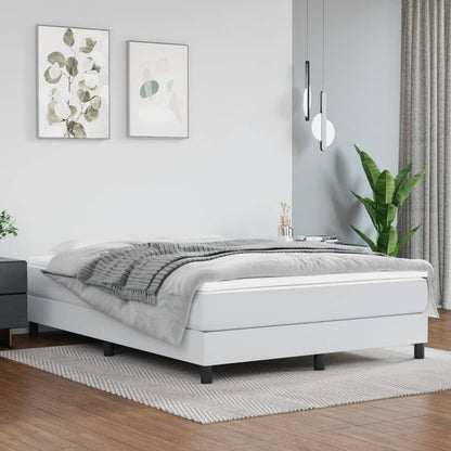 Box Spring Bed Frame White Double Faux Leather (UK/IE/FI/NO only)