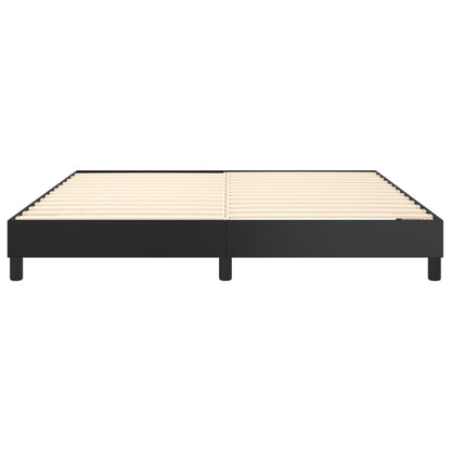 Box Spring Bed Frame Black Super King Faux Leather (UK/IE/FI/NO only)