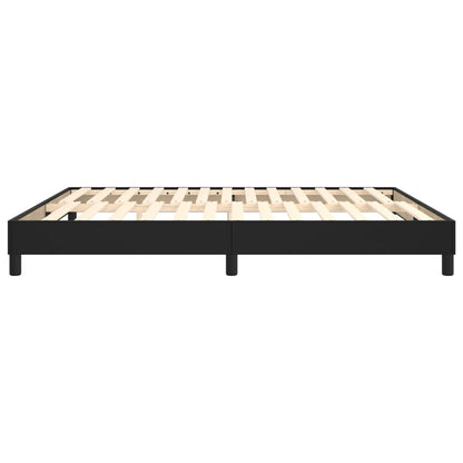 Box Spring Bed Frame Black Super King Faux Leather (UK/IE/FI/NO only)