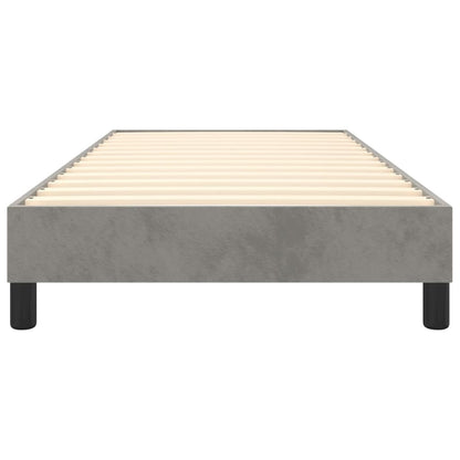 Box Spring Bed Frame Light Grey Single Velvet (UK/IE/FI/NO only)