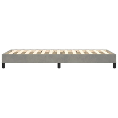 Box Spring Bed Frame Light Grey Single Velvet (UK/IE/FI/NO only)