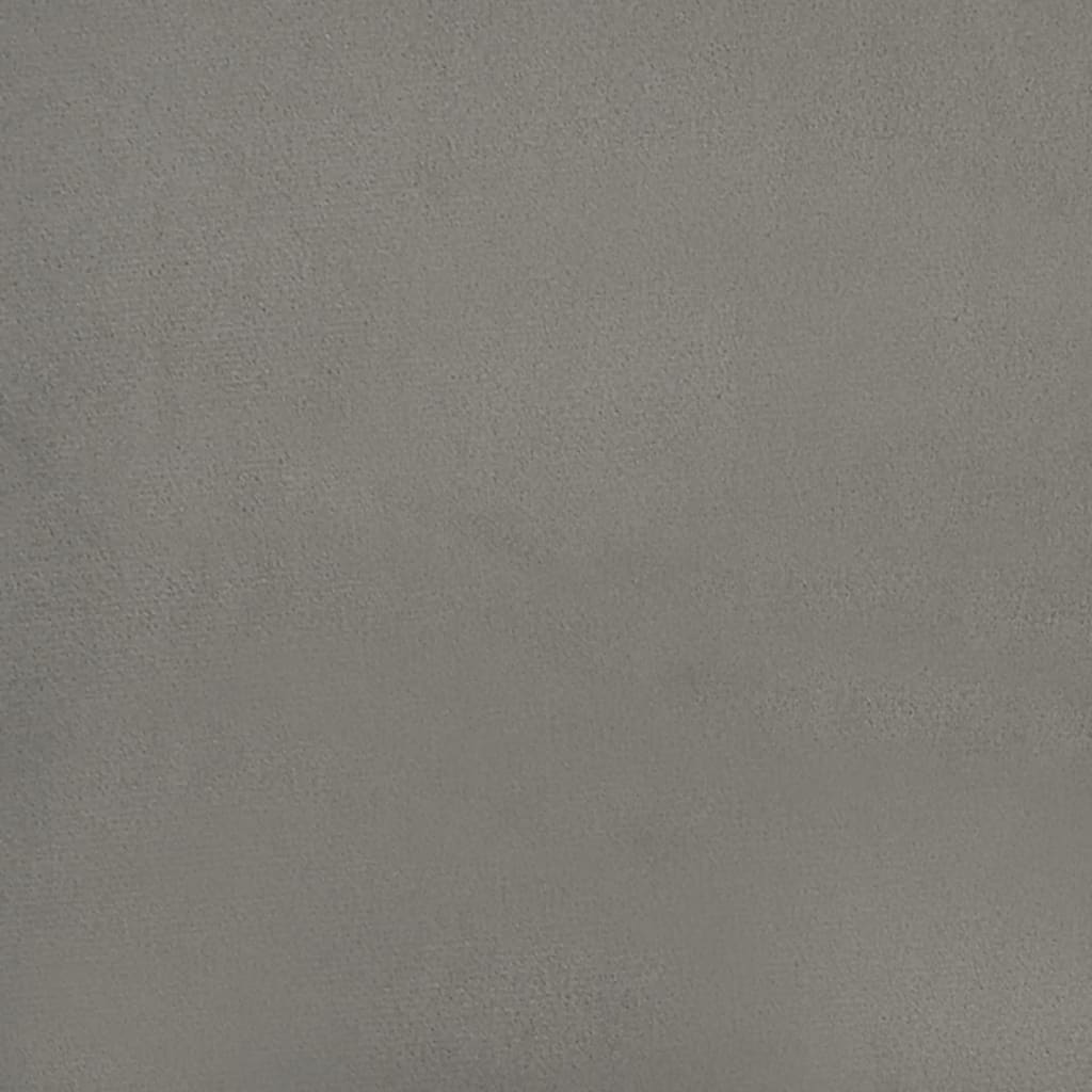 Box Spring Bed Frame Light Grey Single Velvet (UK/IE/FI/NO only)
