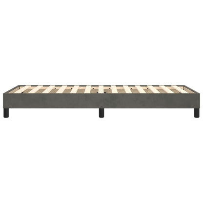 Box Spring Bed Frame Dark Grey Single Velvet (UK/IE/FI/NO only)