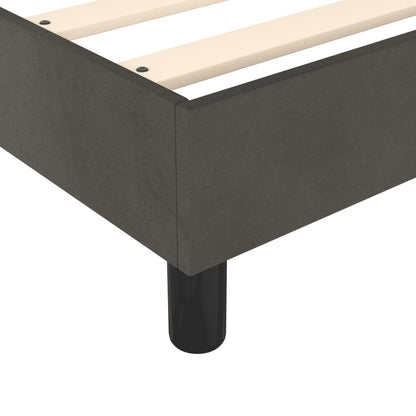 Box Spring Bed Frame Dark Grey Single Velvet (UK/IE/FI/NO only)
