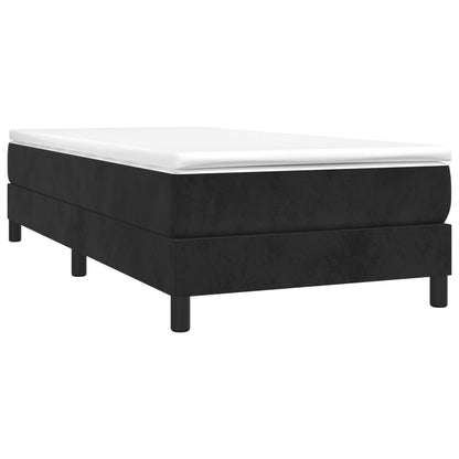Box Spring Bed Frame Black Single Velvet (UK/IE/FI/NO only)