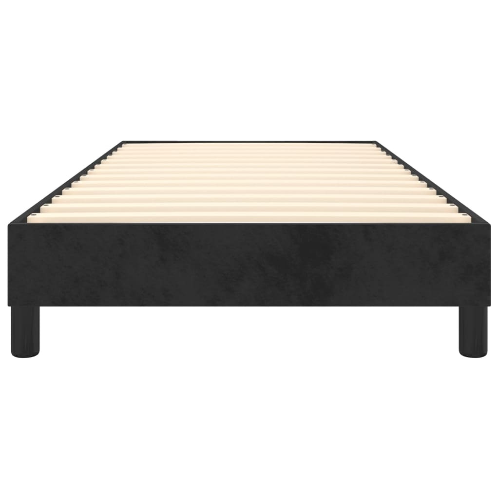 Box Spring Bed Frame Black Single Velvet (UK/IE/FI/NO only)
