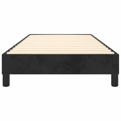 Box Spring Bed Frame Black Single Velvet