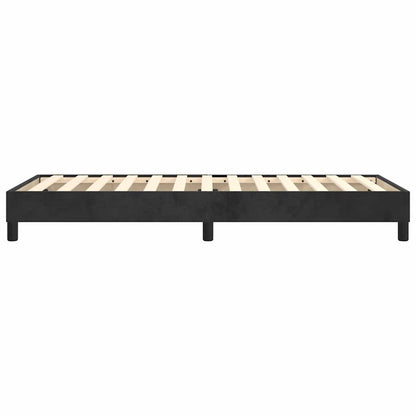 Box Spring Bed Frame Black Single Velvet
