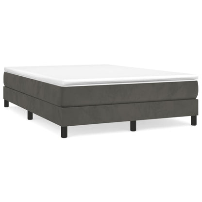 Box Spring Bed Frame Dark Grey Double Velvet (UK/IE/FI/NO only)