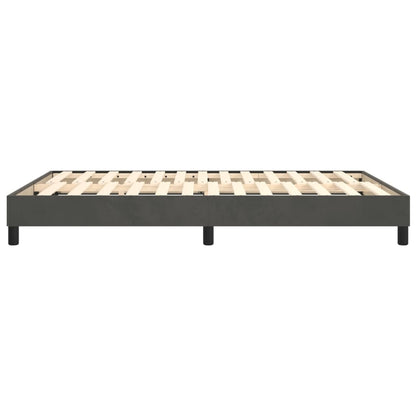 Box Spring Bed Frame Dark Grey Double Velvet (UK/IE/FI/NO only)