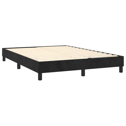 Box Spring Bed Frame Black Double Velvet (UK/IE/FI/NO only)
