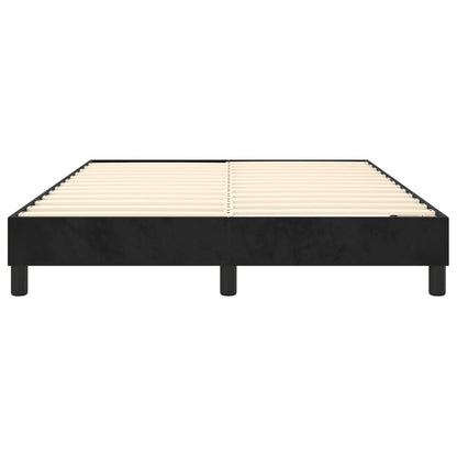 Box Spring Bed Frame Black Double Velvet (UK/IE/FI/NO only)