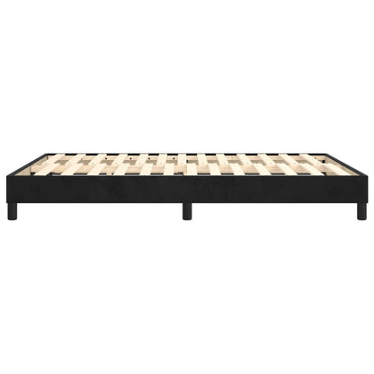 Box Spring Bed Frame Black Double Velvet (UK/IE/FI/NO only)