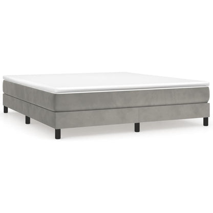 Box Spring Bed Frame Light Grey Super King Velvet (UK/IE/FI/NO only)
