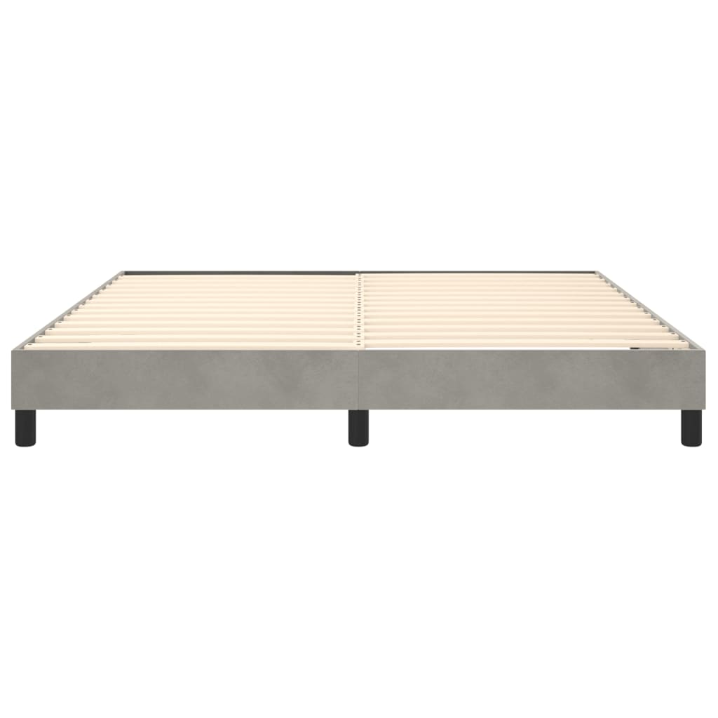 Box Spring Bed Frame Light Grey Super King Velvet (UK/IE/FI/NO only)