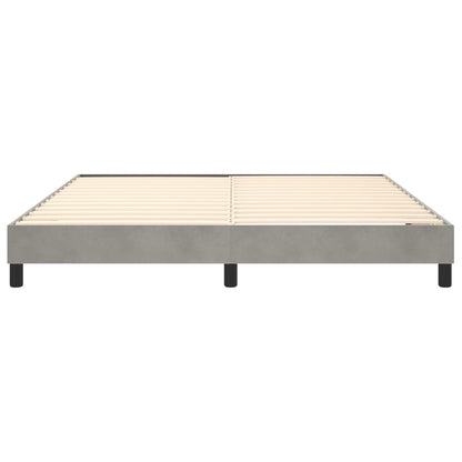 Box Spring Bed Frame Light Grey Super King Velvet (UK/IE/FI/NO only)