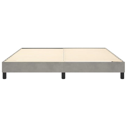 Box Spring Bed Frame Light Grey Super King Velvet
