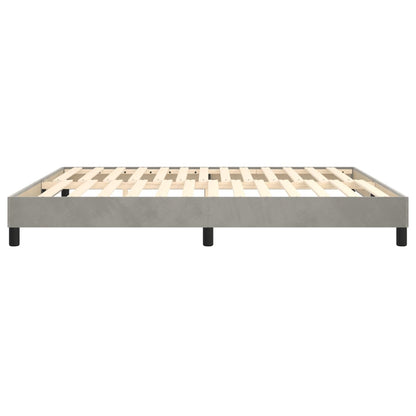 Box Spring Bed Frame Light Grey Super King Velvet (UK/IE/FI/NO only)