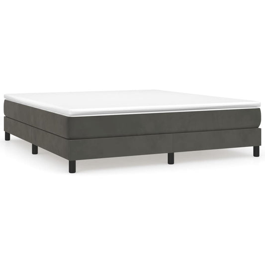 Box Spring Bed Frame Dark Grey Super King Velvet (UK/IE/FI/NO only)