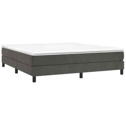 Box Spring Bed Frame Dark Grey Super King Velvet (UK/IE/FI/NO only)