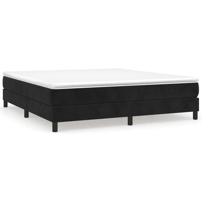 Box Spring Bed Frame Black Super King Velvet (UK/IE/FI/NO only)