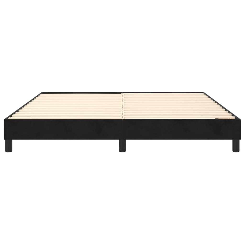Box Spring Bed Frame Black Super King Velvet (UK/IE/FI/NO only)