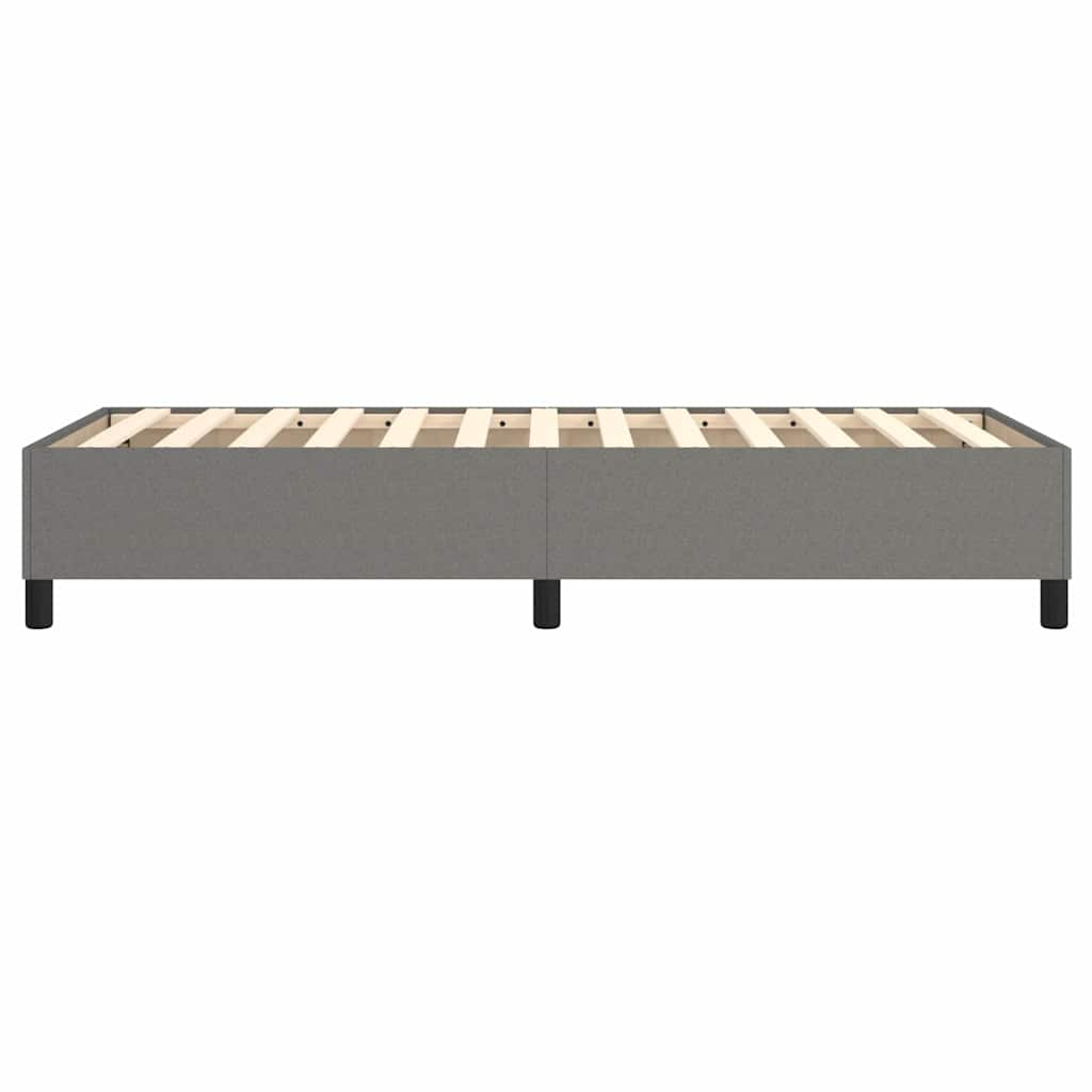 Box Spring Bed Frame Dark Grey Single Fabric