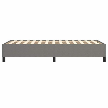 Box Spring Bed Frame Dark Grey Single Fabric