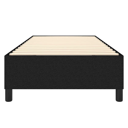 Box Spring Bed Frame Black Single Fabric